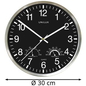 Produktbild für Wanduhr Unilux Wetty, Metall, analog, Quarzuhr