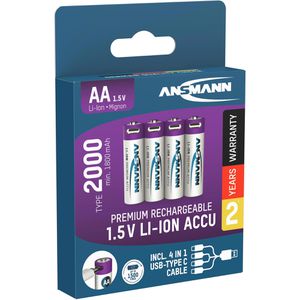 Produktbild für Akku Ansmann 1312-0036, 1,5 V, 1800 mAh