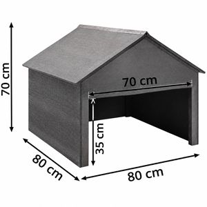 Produktbild für Mähroboter-Garage vidaXL 149036, grau, aus WPC