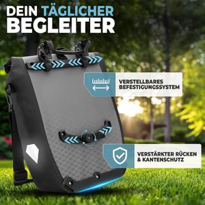 Produktbild für Gepäckträgertasche Radgeist PGR-20-50, grau, 20 Liter