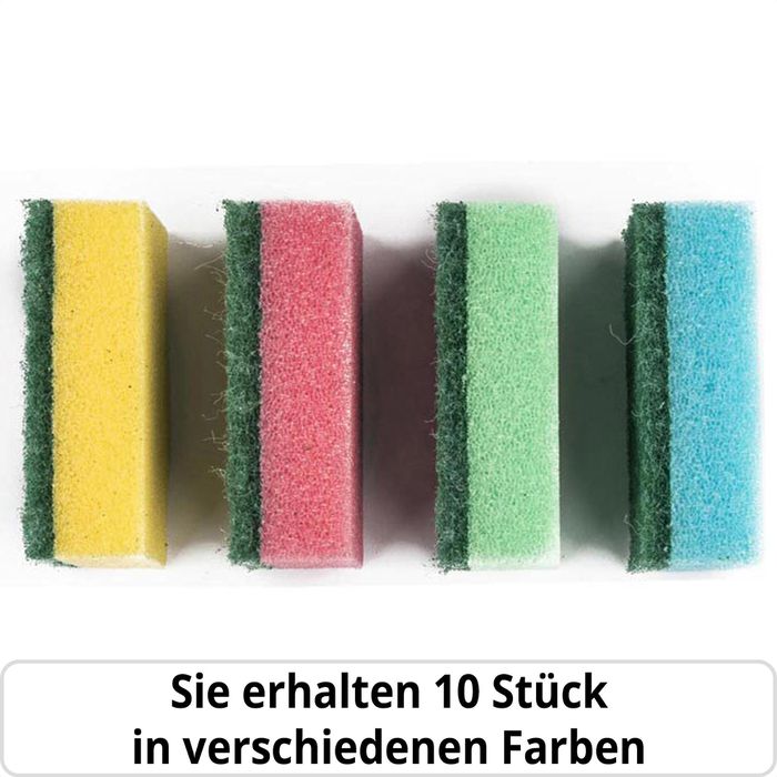 Böttcher-AG Spülschwamm 9006-01012, mit Scheuerseite, 10 Stück, farbig sortiert – Böttcher AG