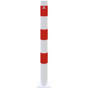 Produktbild für Absperrpfosten Schake 476PB, rot/weiß, aus Metall