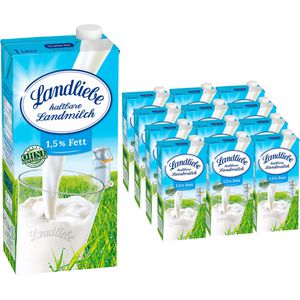Milch Landliebe fettarme H-Milch, Fettgehalt 1,5%