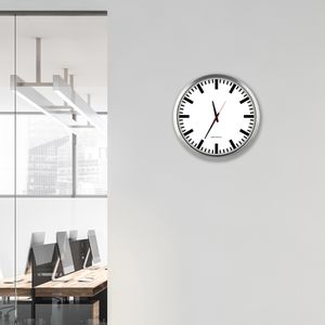 Produktbild für Wanduhr Eurotime 56864-07 XXL, Aluminium, analog, Funkuhr