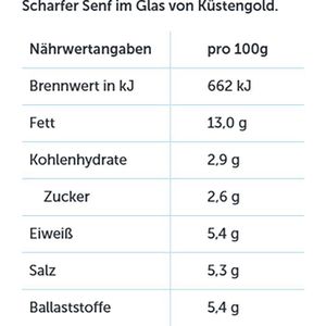 Produktbild für Senf Küstengold scharf, fein