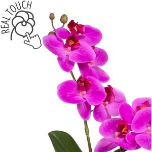 lila, 35 in AG Creativ-green Orchidee, Keramik-Vase, Böttcher – Phalaenopsis, Kunstblume Höhe cm