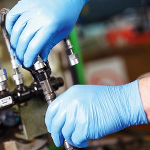 Produktbild für Einmalhandschuhe Franz-Mensch Safe Light, blau, 100 Stück