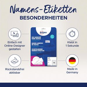 Produktbild für Namensetiketten Zweckform L4785-20, weiß