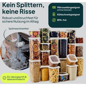 Produktbild für Vorratsdose uandu 24 Mix weiß, aus Kunststoff