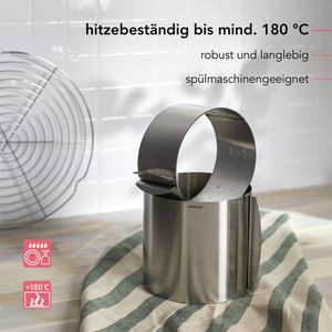 Produktbild für Tortenring wenco 555647, backofenfest, aus Edelstahl