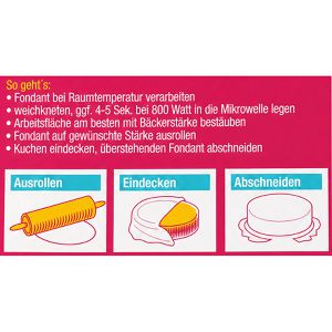 Produktbild für Fondant Decocino Roll-, Dekor- &amp; Modellierfondant, reißfest