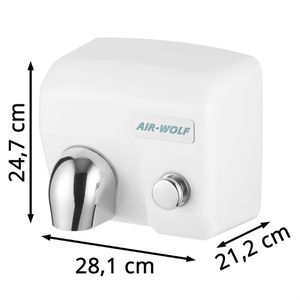 Produktbild für Händetrockner Air-Wolf Serie E, 10-125, Warmluft, weiß
