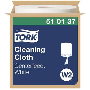 Putztuchrolle Tork exelCLEAN, W1 / W2 / W3, aus Vlies, weiß