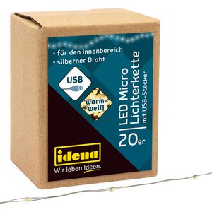 Lichterkette Idena 30256, Micro, 20 LED, innen