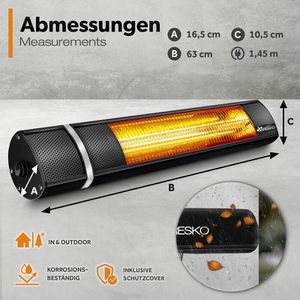 Produktbild für Heizstrahler Tresko THSL-008, outdoor