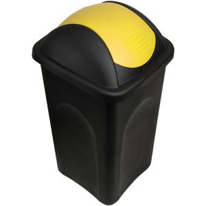 Produktbild für Mülleimer Böttcher-AG schwarz/gelb