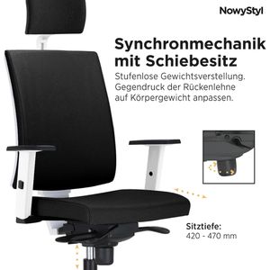 Produktbild für Bürostuhl Nowy-Styl Navigo, weiß