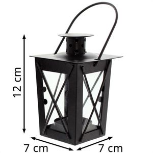 Produktbild für Laterne Frank-Flechtwaren Mini, schwarz, outdoor