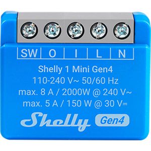 Schaltaktor Shelly 1Mini Gen4, für Smart Home