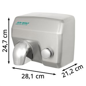Produktbild für Händetrockner Air-Wolf Serie E, 10-330, Warmluft, silber