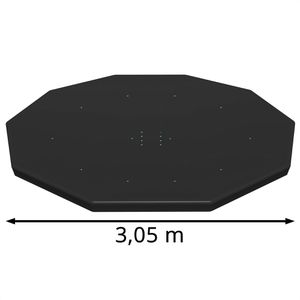 Produktbild für Poolabdeckung Bestway 58036, aus PVC, schwarz, mit Spannseil