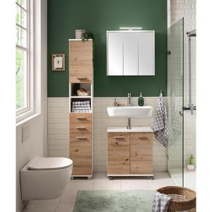 Produktbild für Badschrank Schildmeyer Palermo 157660,eiche / weiß