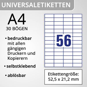 Produktbild für Universaletiketten Zweckform L6027REV-25, weiß