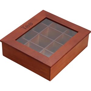 Produktbild für Teebox APS 11776, für Teebeutel, dunkelbraun, aus Holz
