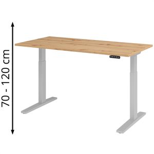 Produktbild für Schreibtisch Hammerbacher XMKA 16, nussbaum / silber