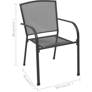 Produktbild für Gartenstuhl vidaXL 310154, Metall