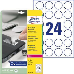 Produktbild für Sicherheitsetiketten Zweckform L6112-20, weiß