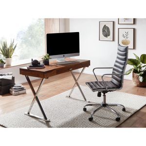 Produktbild für Schreibtisch Wohnling WL6.539, sheesham / silber