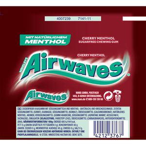 Produktbild für Kaugummis Airwaves Cherry Menthol