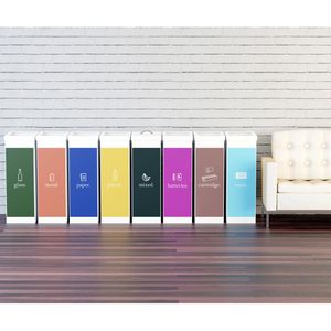 Produktbild für Mülleimer Paperflow Mülltrenner Papier, weiß/blau