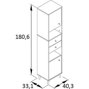 Produktbild für Badschrank Schildmeyer Bjarne 701984, mit 4 Füßen, fjord