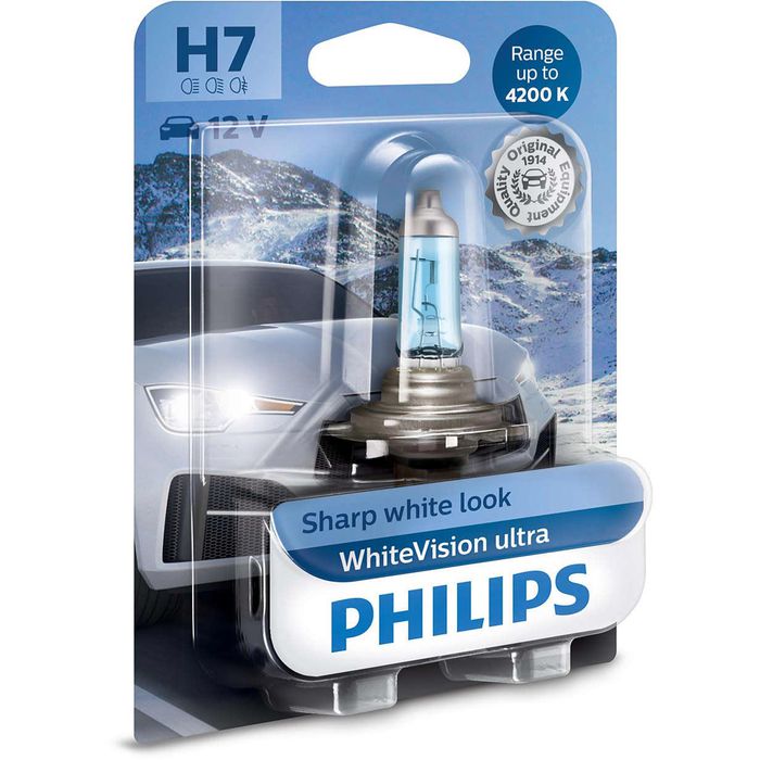 Philips Auto-Lampe WhiteVision ultra 12972WVUB1, H7, 12V