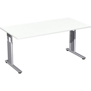 Schreibtisch Geramöbel Flex S-618103-WS, weiß / silber