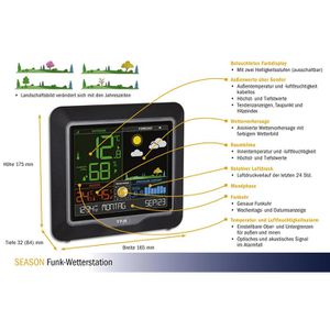 Produktbild für Wetterstation TFA 35.1150.01 Season, Funk, digital