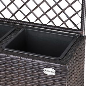 Produktbild für Pflanzkasten CASARIA Sichtschutz-Pflanzkübel braun