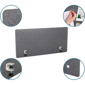 Produktbild für Tischtrennwand hJh-OFFICE 892001, grau