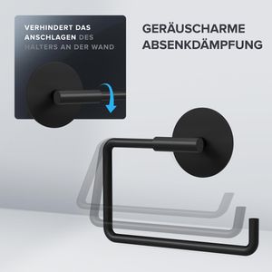 Produktbild für Toilettenpapierhalter ovimar Tromoy, schwarz