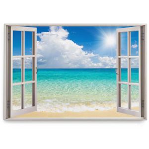 Produktbild für Wandbild Sinus-Art Fensterbild Meer Horizont, 120 x 80 cm