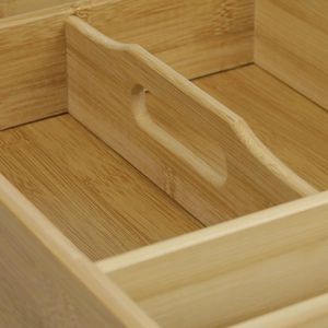 Produktbild für Besteckkasten Relaxdays 10018885 aus Bambus