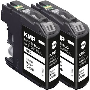 Produktbild für Tinte KMP B62DX für Brother LC-223BK Doppelpack