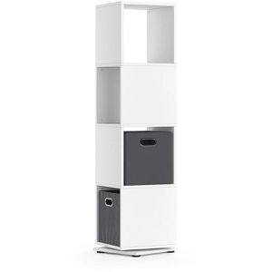 Produktbild für Bücherregal Vicco 70302, weiß, mit 2 Faltboxen