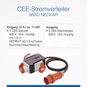 Produktbild für CEE-Stromverteiler as-Schwabe Mixo Neckar, mobil, für außen