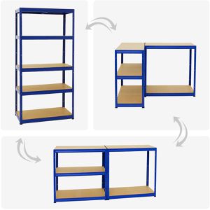 Produktbild für Schwerlastregal PROREGAL Slim Elephant S, 5 Holzböden