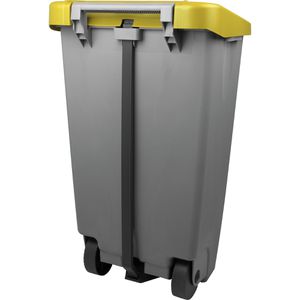 Produktbild für Mülleimer Helit H2405518 the step chief, grau/gelb