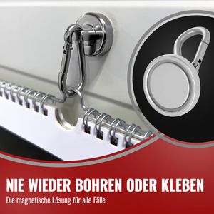 Produktbild für Hakenmagnet Poppstar 1010701, Neodym, Magnet-Karabiner