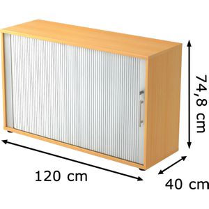 Produktbild für Rollladenschrank Hammerbacher 1732S, aus Holz